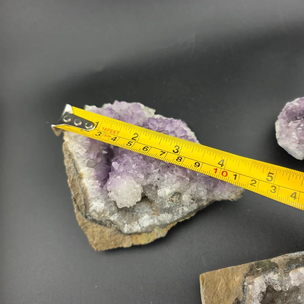 Natural Amethyst Crystal Cluster Lot 3 Piece Raw Purple‎ Druzy Geode Specimens
